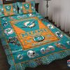NFL Miami Dolphins Custom Name Aqua Orange Est 1966 Bedding Set