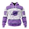 NFL Miami Dolphins Custom Name Number Fight Cancer Pullover Hoodie
