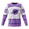 NFL Miami Dolphins Custom Name Number Fight Cancer Sweatshirt