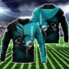 NFL Miami Dolphins Custom Name Skull Aqua Pullover Hoodie