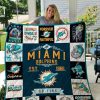 NFL Miami Dolphins Navy Blue Est 1966 Quilt Blanket