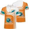 NFL Miami Dolphins Orange White Polo Shirt