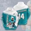 NFL Miami Dolphins Ryan Fitzpatrick Aqua White Pullover Hoodie