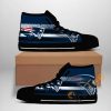 NFL New England Patriots Black Dark Blue High Top Shoes