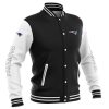 NFL New England Patriots Black White Basic Baseball Jacket