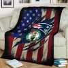 NFL New England Patriots Boston Celtics Fleece Blanket