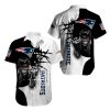 NFL New England Patriots Button Up Iron Maiden Hawaiian Shirt