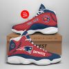 NFL New England Patriots Custom Name Air Jordan 13 Shoes V3