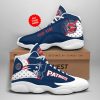 NFL New England Patriots Custom Name Air Jordan 13 Shoes V4