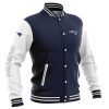 NFL New England Patriots Dark Blue Basic Baseball Jacket