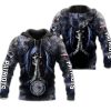 NFL New England Patriots Death Smoke Graphic Zip Up Hoodie