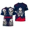 NFL New England Patriots Happy Skull Halloween T-Shirt