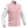 NFL New England Patriots Pink White Basic Baseball Jacket