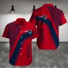 NFL New England Patriots Red Dark Blue Stripes Hawaiian Shirt