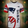 NFL New England Patriots White Red Lets Go Pats T-Shirt