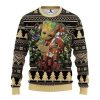 NFL New Orleans Saints Baby Groot Ugly Christmas Sweater