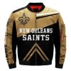 NFL New Orleans Saints Black Golden Arrow Bomber Jacket