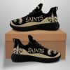 NFL New Orleans Saints Black Golden Logo Reze Sneakers
