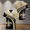 NFL New Orleans Saints Black Golden Logo Right Polo Shirt