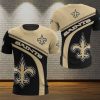 NFL New Orleans Saints Black Golden Logo Right T-Shirt