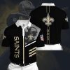 NFL New Orleans Saints Black Golden Stripes Polo Shirt