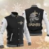 NFL New Orleans Saints Black Iron Maiden Baseball Jacket