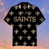 NFL New Orleans Saints Black Logo Big Text Hawaiian Shirt