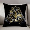 NFL New Orleans Saints Black Square Pillow Case