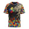 NFL New Orleans Saints Custom Name Number Autism Awareness Design T-Shirt