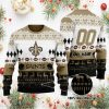 NFL New Orleans Saints Custom Name Number Golden Balck White Sweater