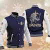 NFL New Orleans Saints Dark Blue Iron Maiden Baseball Jacket