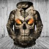 NFL New Orleans Saints Eye Rugby Ball Skull Zip Up Hoodie