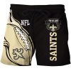 NFL New Orleans Saints Flame Ball Men Beach Shorts