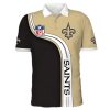 NFL New Orleans Saints Golden Black Fashion Polo Shirt