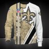 NFL New Orleans Saints Golden White Scratch Logo In Heart Sweatshirt