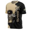 NFL New Orleans Saints Iron Maiden In Golden Black T-Shirt