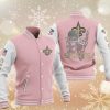 NFL New Orleans Saints Pink Grey Iron Maiden Baseball Jacket