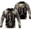 NFL New Orleans Saints Skull Background Smoke Zip Up Hoodie