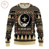 NFL New Orleans Saints Ugly Christmas Skull Logo Sweater