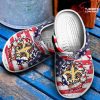 NFL New Orleans Saints USA Flag Breaking Wall Crocs