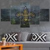 NFL New Orleans Saints Water Background 5 Panel Canvas