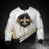 NFL New Orleans Saints White Golden Logo Bomber Jacket V2