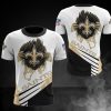 NFL New Orleans Saints White Golden Logo T-Shirt V2