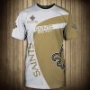 NFL New Orleans Saints White Golden Who Dat T-Shirt V3