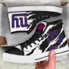 NFL New York Giants Black White High Top Shoes