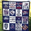 NFL New York Giants Blue White Quilt Blanket