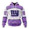 NFL New York Giants Custom Name Number Fight Cancer Pullover Hoodie