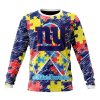 NFL New York Giants Custom Name Number Puzzle Autism Awareness Sweatshirt