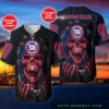 NFL New York Giants Custom Name Number Skull Hawaiian Shirt