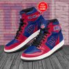 NFL New York Giants Custom Name Red Blue Air Jordan 1 High Sneakers
